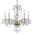 Crystorama Lighting Group Traditional Crystal 5 Light 21" Wide Crystal Candle Style Chandelier Polished Brass