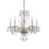 Crystorama Lighting Group Traditional Crystal 5 Light 21" Wide Crystal Chandelier with Hand Cut Crystal Accents Polished Brass