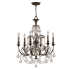 Crystorama Lighting Group Regis 6 Light 26" Wide Crystal Chandelier with Hand Cut Crystal Accents English Bronze