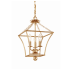Crystorama Lighting Group Broche 3 Light 11" Wide Taper Candle Pendant Antique Gold