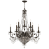 Crystorama Lighting Group Vanderbilt 12 Light 34" Wide Crystal Chandelier with Hand Cut Crystal Accents English Bronze