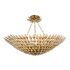 Crystorama Lighting Group Broche 8 Light 30" Wide Semi-Flush Bowl Ceiling Fixture with Metal Shade Antique Gold