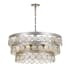 Crystorama Lighting Group Coco 6 Light 22" Wide Chandelier with Shell Shade Antique Silver