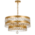 Crystorama Lighting Group Perla 5 Light 22" Wide Crystal Chandelier with Clear Faceted Crystal Accents Antique Gold
