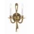 Crystorama Lighting Group Cast Brass Wall Mount 2 Light 15" Tall Wall Sconce Olde Brass