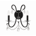 Crystorama Lighting Group Othello 2 Light 16" Tall Wall Sconce with Hand Cut Crystal Accents Matte Black