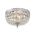 Crystorama Lighting Group Ceiling Mount 2 Light 8" Wide Flush Mount Bowl Ceiling Fixture with Swarovski Spectra Crystal Accents Polished Chrome