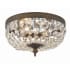 Crystorama Lighting Group Ceiling Mount 2 Light 10" Wide Flush Mount Bowl Ceiling Fixture with Italian Crystal Accents English Bronze