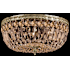 Crystorama Lighting Group Ceiling Mount 3 Light 12" Wide Flush Mount Bowl Ceiling Fixture with Golden Teak Hand Cut Crystal Accents Aged Brass