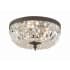 Crystorama Lighting Group Ceiling Mount 3 Light 12" Wide Flush Mount Bowl Ceiling Fixture with Swarovski Spectra Crystal Accents English Bronze