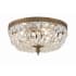Crystorama Lighting Group Ceiling Mount 3 Light 12" Wide Flush Mount Bowl Ceiling Fixture with Italian Crystal Accents Olde Brass / Clear Italian