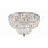 Crystorama Lighting Group Ceiling Mount 4 Light 18" Wide Flush Mount Bowl Ceiling Fixture with Handcut Crystal Accents Polished Chrome