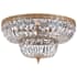 Crystorama Lighting Group Ceiling Mount 6 Light 24" Wide Flush Mount Bowl Ceiling Fixture with Handcut Crystal Accents Olde Brass