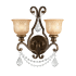 Crystorama Lighting Group Norwalk 2 Light 18" Tall Wall Sconce with Swarovski Spectra Crystal Accents Bronze Umber