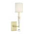 Crystorama Lighting Group Paxton Single Light 17" Tall Wall Sconce Aged Brass