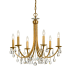 Crystorama Lighting Group Bridgehampton 6 Light 26" Wide Crystal Chandelier with Hand Cut Crystal Accents Antique Gold