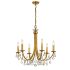 Crystorama Lighting Group Bridgehampton 6 Light 26" Wide Crystal Chandelier with Swarovski Strass Crystal Accents Antique Gold