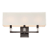 Crystorama Lighting Group Dixon 3 Light 21" Wide Bathroom Vanity Light with Silk Shade and Clear Crystal Accents Oil Rubbed Bronze
