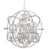 Crystorama Lighting Group Solaris 4 Light 17" Wide Crystal Pendant with Clear and Gold Hand Cut Crystal Accents Olde Silver