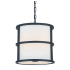 Crystorama Lighting Group Hulton 3 Light 13" Wide Pendant with Silk Shade Matte Black