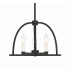 Crystorama Lighting Group Abbott 3 Light 14" Wide Taper Candle Pendant Black