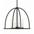 Crystorama Lighting Group Abbott 4 Light 18" Wide Taper Candle Pendant Black