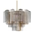 Crystorama Lighting Group Addis 6 Light 20" Wide Waterfall Chandelier with Autumn Glass Shades Aged Brass