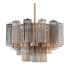 Crystorama Lighting Group Addis 9 Light 22" Wide Waterfall Chandelier with Autumn Glass Shades Aged Brass