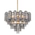 Crystorama Lighting Group Addis 12 Light 27" Wide Chandelier with Smoke Tronchi Glass Aged Brass