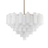 Crystorama Lighting Group Addis 16 Light 32" Wide Waterfall Chandelier with White Glass Shades Aged Brass