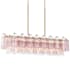Crystorama Lighting Group Addis 14 Light 52" Wide Linear Chandelier with Spring Tronchi Glass Aged Brass