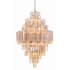 Crystorama Lighting Group Addis 20 Light 31" Wide Crystal Waterfall Chandelier with Amber Crystal Shades Aged Brass