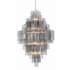 Crystorama Lighting Group Addis 20 Light 31" Wide Crystal Waterfall Chandelier with Smoke Crystal Shades Polished Chrome