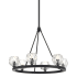 Crystorama Lighting Group Aragon 6 Light 24" Wide LED Crystal Ring Chandelier Matte Black
