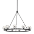 Crystorama Lighting Group Aragon 10 Light 36" Wide LED Crystal Ring Chandelier Matte Black