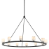 Crystorama Lighting Group Aragon 12 Light 47" Wide LED Ring Chandelier Matte Black