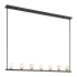 Crystorama Lighting Group Aragon 7 Light 56" Wide LED Linear Chandelier Matte Black