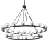 Crystorama Lighting Group Aragon 30 Light 60" Wide LED Crystal Ring Chandelier Matte Black