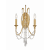 Crystorama Lighting Group Arcadia 2 Light 21" Tall Wall Sconce with Hand Cut Crystal Accents Antique Gold