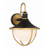 Crystorama Lighting Group Atlas 19" Tall Outdoor Wall Sconce Matte Black / Textured Gold