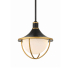Crystorama Lighting Group Atlas 3 Light 17" Wide Outdoor Pendant Matte Black / Textured Gold