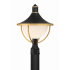 Crystorama Lighting Group Atlas 19" Tall Post Light Matte Black / Textured Gold