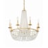 Crystorama Lighting Group Bella 8 Light 26" Wide Beaded Empire Chandelier Antique Gold