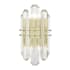 Crystorama Lighting Group Bolton 3 Light 14" Tall Wall Sconce with Faceted Crystal Accents Aged Brass