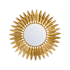 Crystorama Lighting Group Broche 20" Sunburst Flat Steel Framed Accent Mirror Antique Gold