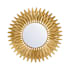 Crystorama Lighting Group Broche 24" Sunburst Flat Steel Framed Accent Mirror Antique Gold