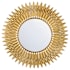 Crystorama Lighting Group Broche 30" Sunburst Flat Steel Framed Accent Mirror Antique Gold