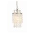 Crystorama Lighting Group Brielle 7" Wide Mini Pendant with Shell Shade Antique Silver