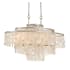 Crystorama Lighting Group Brielle 6 Light 30" Wide Linear Chandelier with Shell Shade Antique Silver
