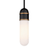 Crystorama Lighting Group Capsule 3" Wide LED Mini Pendant with Frosted Glass Shade Matte Black / Textured Gold